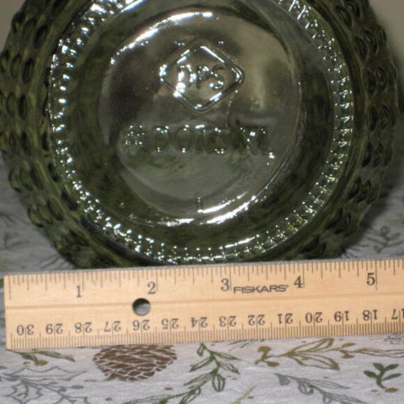 Vintage Hobnail DPS XL DOTS Green Glass Vase 10" 1950s-60s Excellent Condition - Picture 6 of 12